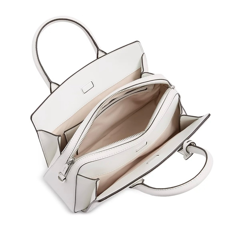 Michael Kors Top Handle Crossbody Logo White Handbag - Picture 12 of 15